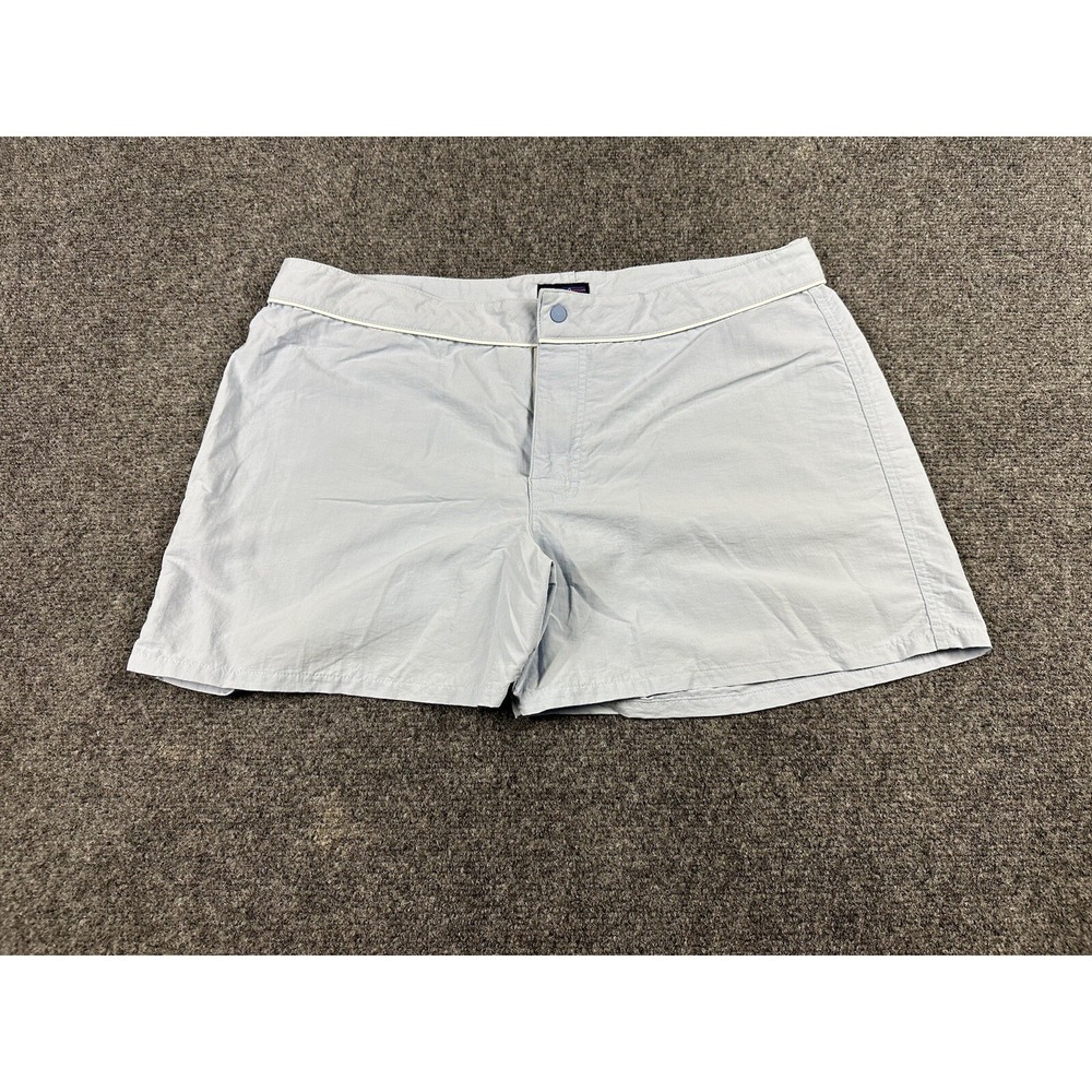 Patagonia Women's Shorts Sz 12  Blue White Trim Athletic Casual Lightweight Vtg - Picture 2 of 9